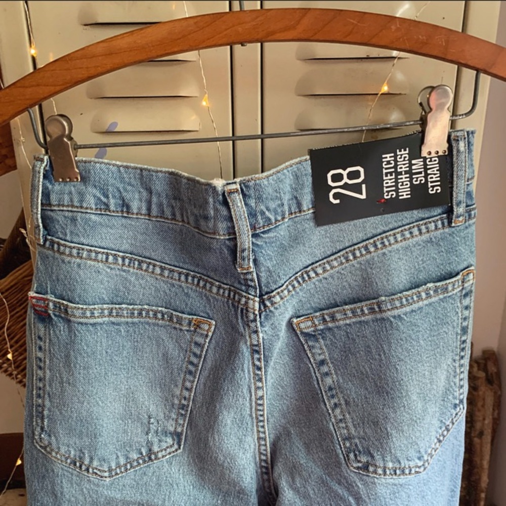 BDG High Waisted Skinny Straight Jean-Distressed - Picture 10 of 13